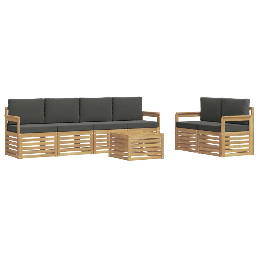 Ensemble de canapés d'extérieur 7 pcs Blanc et anthracite - 2