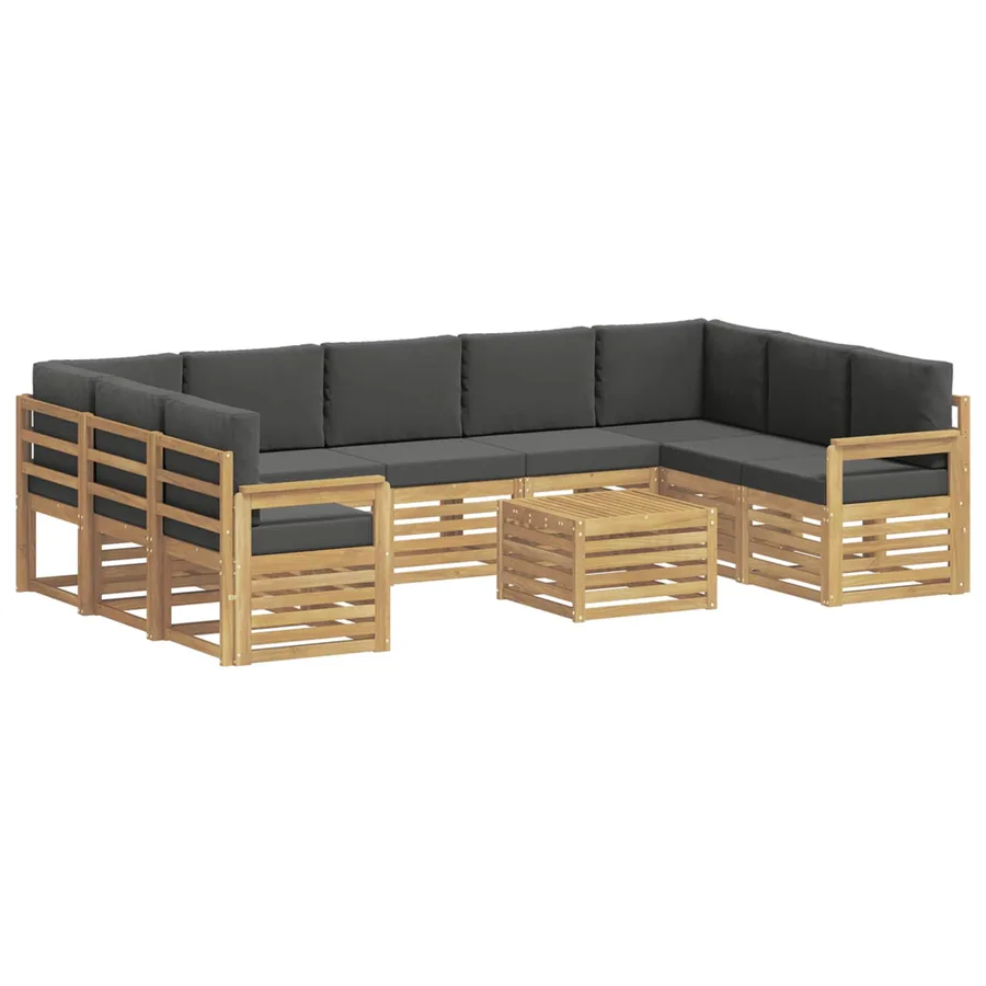 Ensemble de canapés d'extérieur 8 pcs Blanc et Anthracite - 2