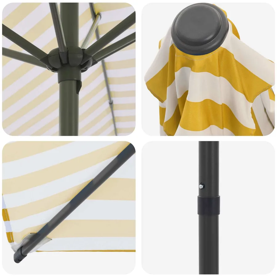 Parasol de jardin 300 x 300 cm Polyester Rectangulaire - 5