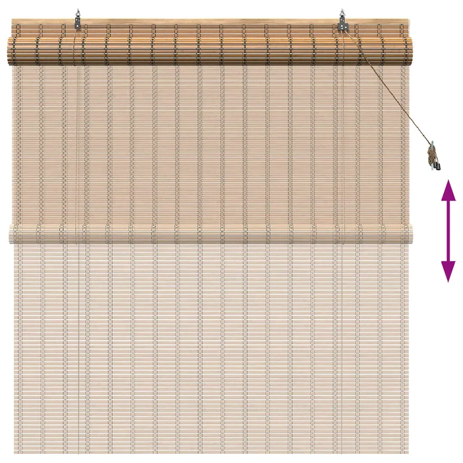 Store enrouleur Nature 160 x 160 cm Bambou - 6