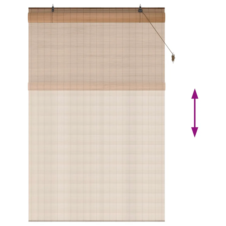 Store enrouleur Marron 160 x 220 cm Bambou - 5