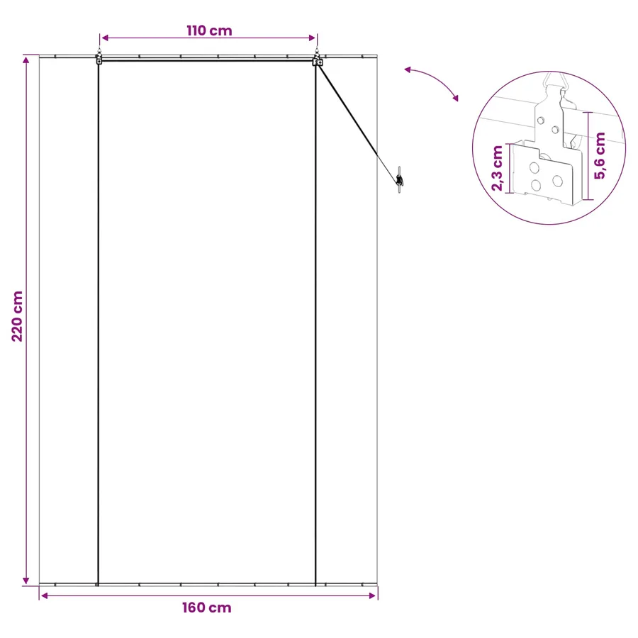 Store enrouleur Marron 160 x 220 cm Bambou - 7