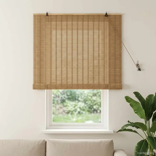 Store enrouleur Nature 130 x 160 cm Bambou