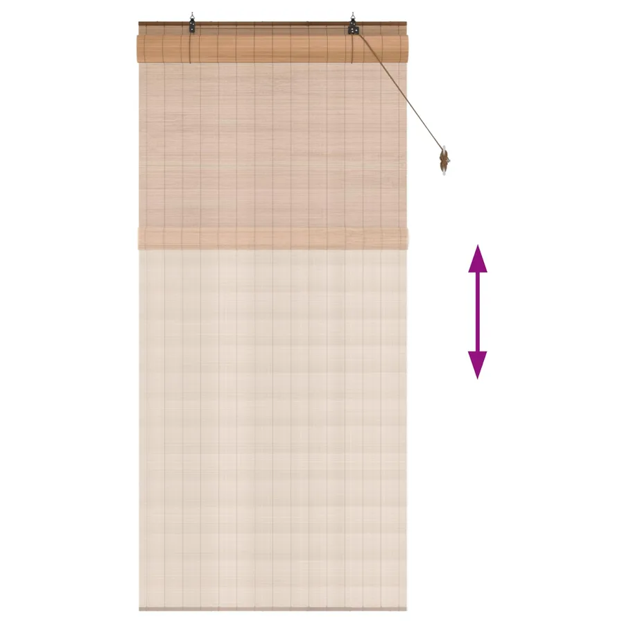 Store enrouleur Marron 110 x 220 cm Bambou - 5