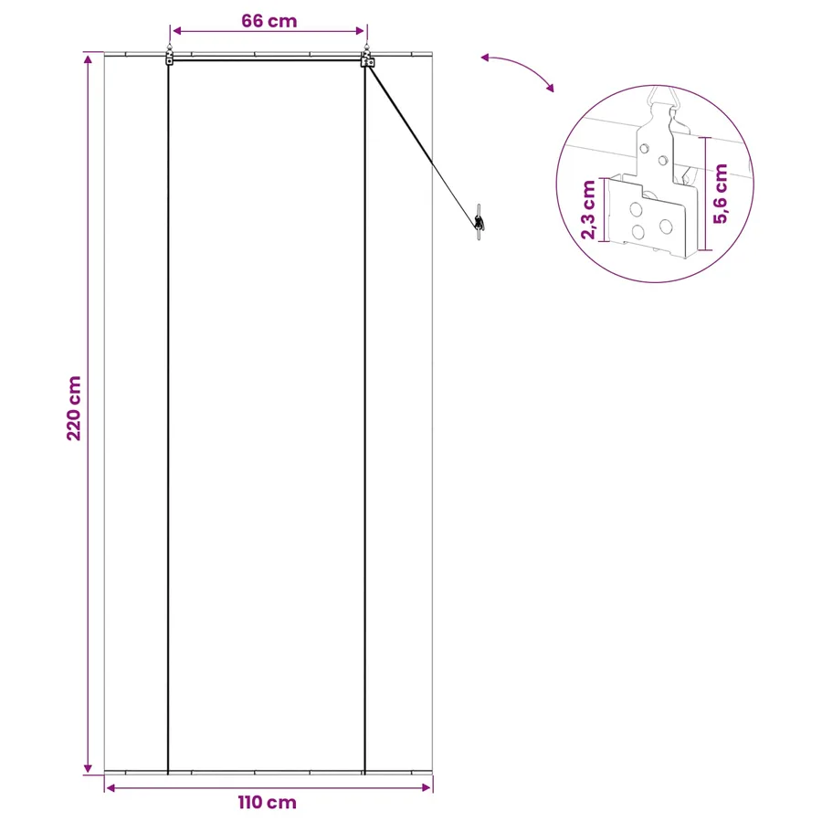 Store enrouleur Marron 110 x 220 cm Bambou - 7