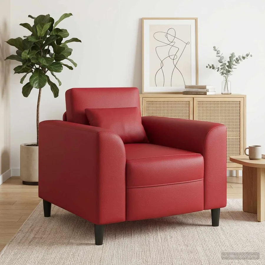 Fauteuil Bordeaux Simili cuir