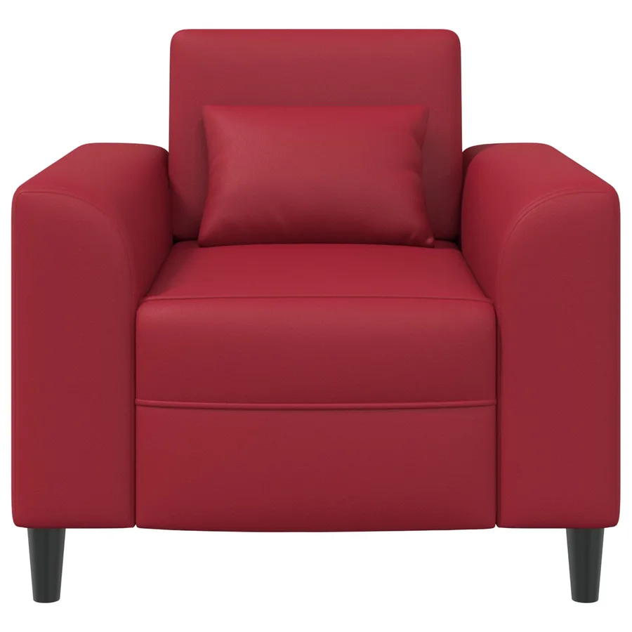Fauteuil Bordeaux Simili cuir - 3