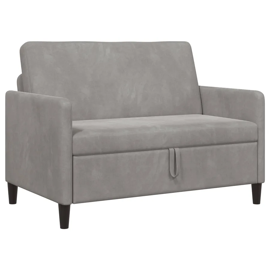 Sofa avec rangement Gris clair 122 x 78 x 87 cm Polyester - 2