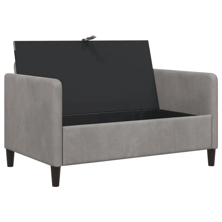 Sofa avec rangement Gris clair 122 x 78 x 87 cm Polyester - 4