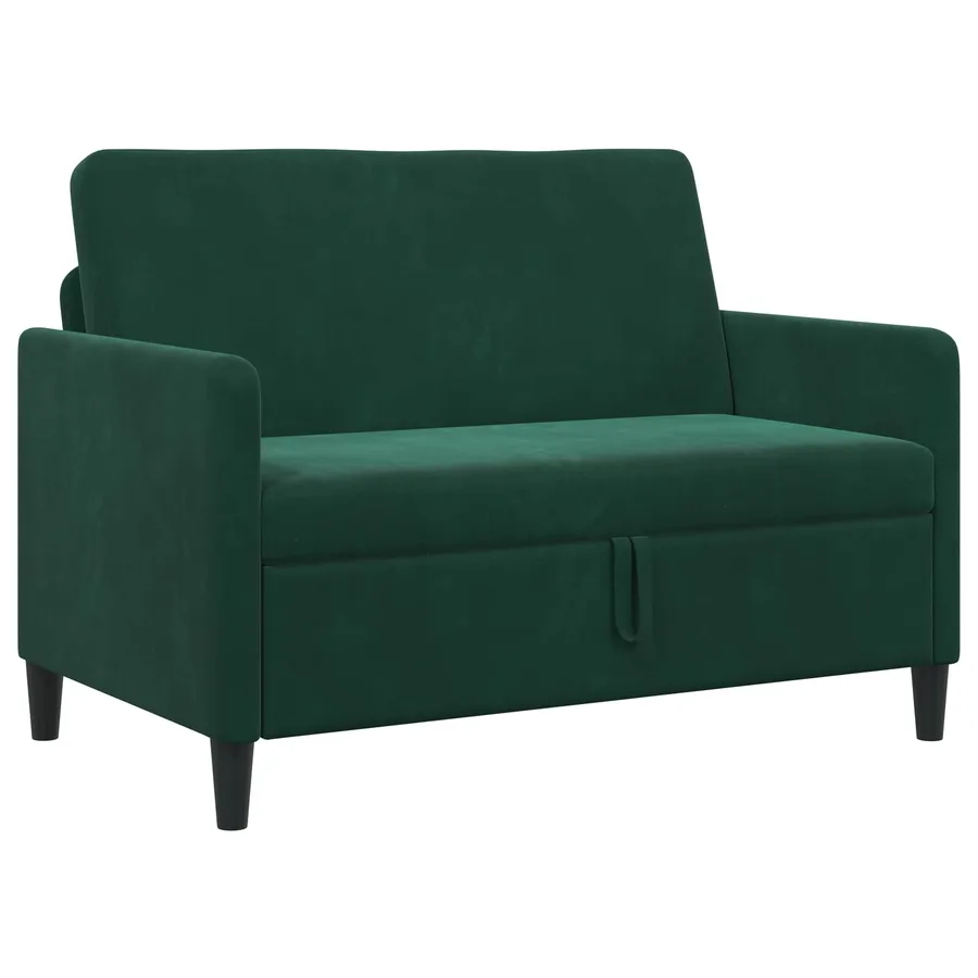 Sofa avec rangement Vert foncé 122 x 78 x 87 cm Polyester - 2
