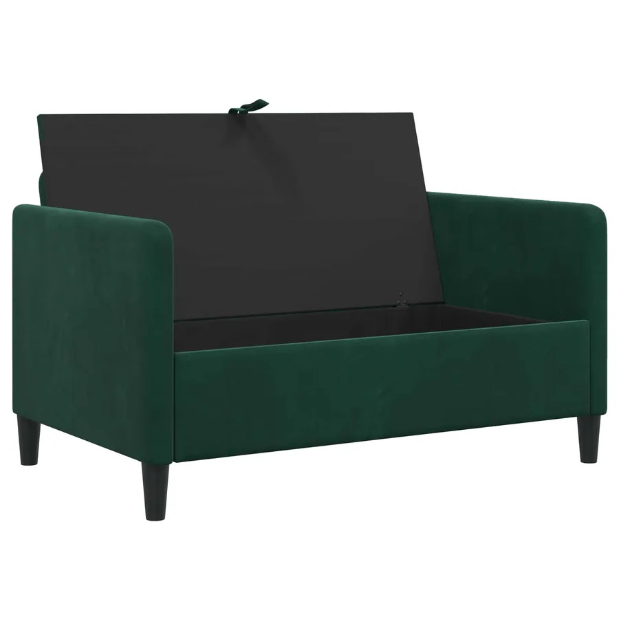 Sofa avec rangement Vert foncé 122 x 78 x 87 cm Polyester - 4