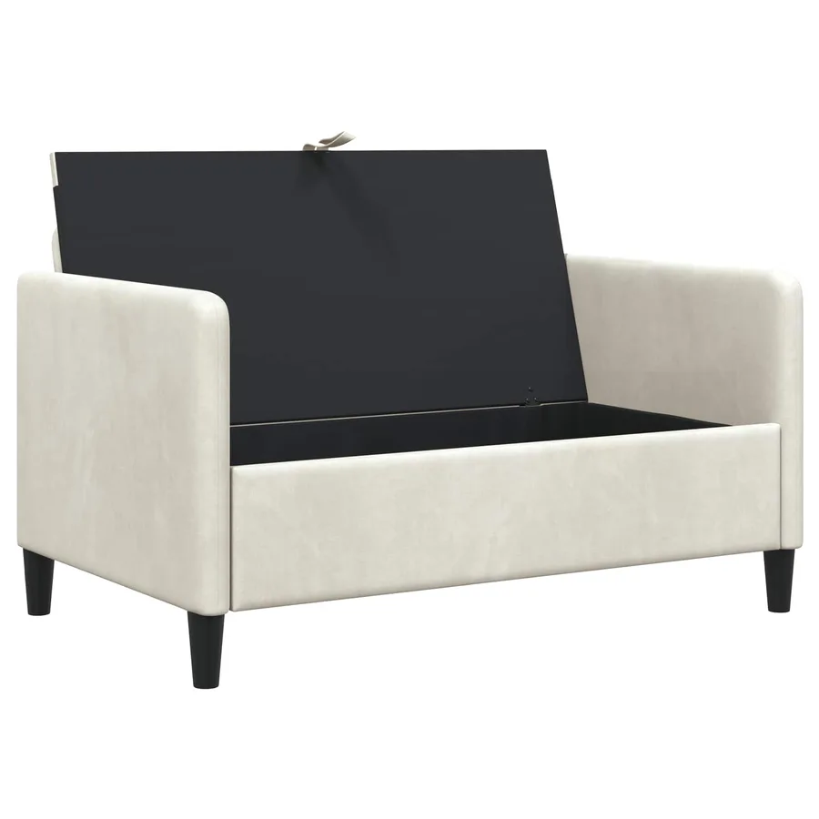 Sofa avec rangement Crème 122 x 78 x 87 cm Polyester - 4