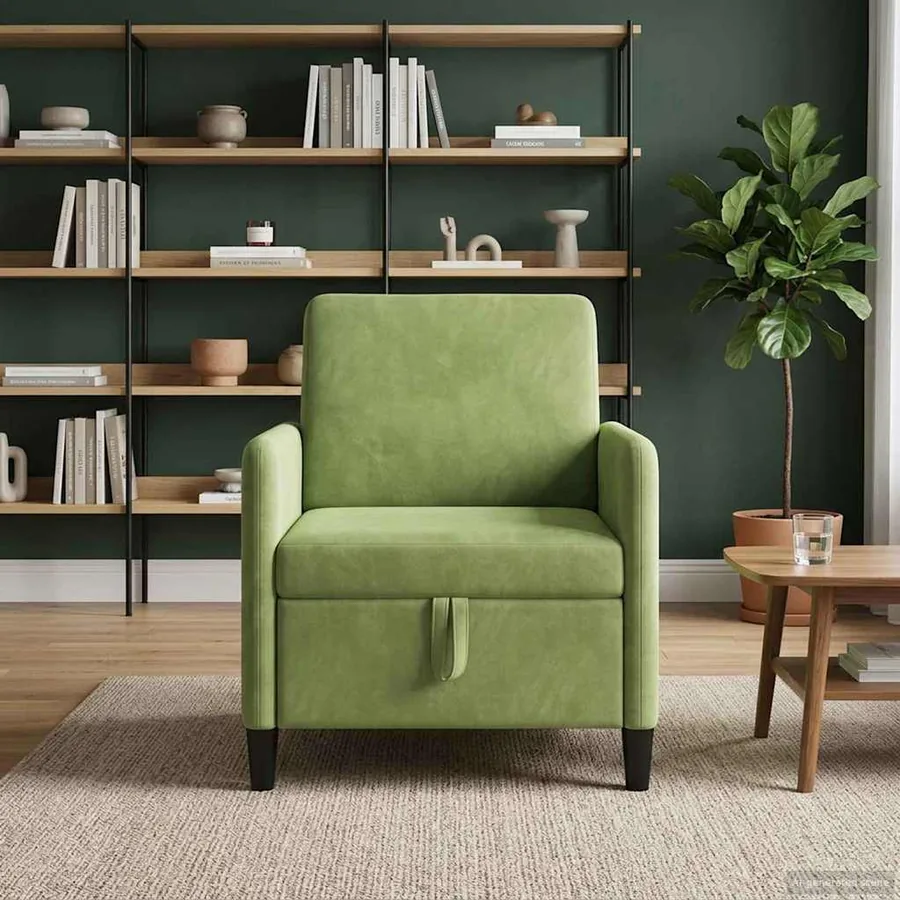 Sofa avec rangement Vert clair 72 x 78 x 87 cm Polyester