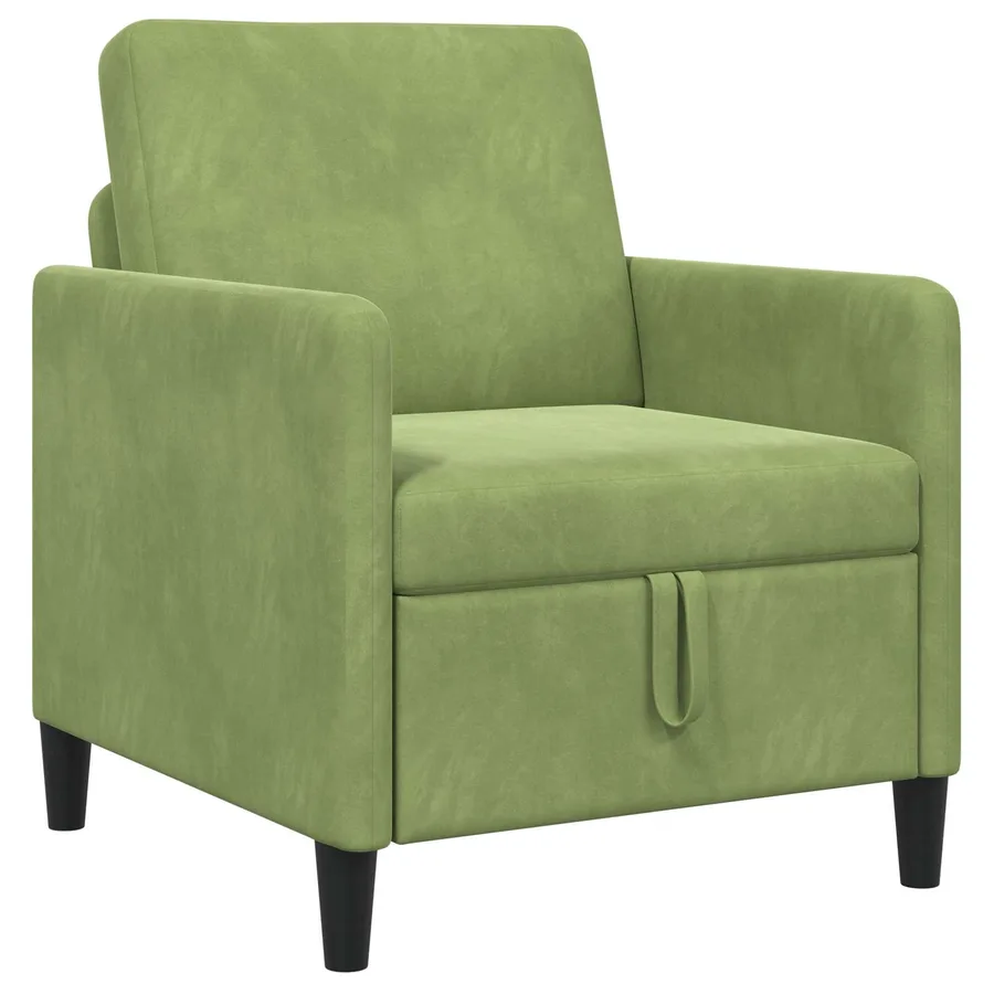 Sofa avec rangement Vert clair 72 x 78 x 87 cm Polyester - 2