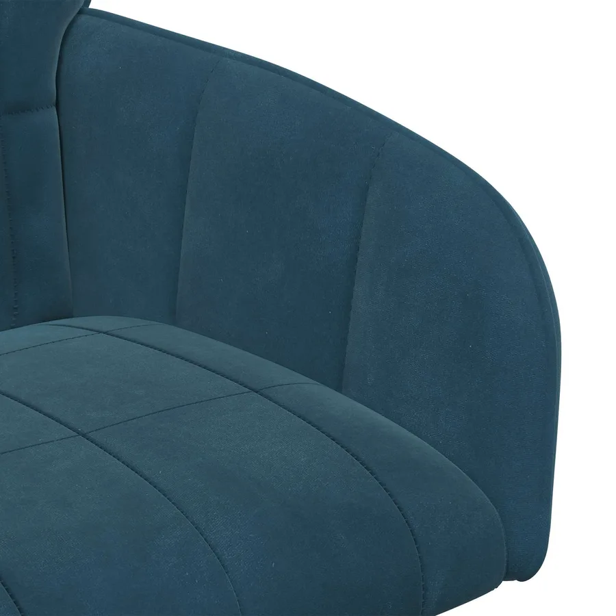 Chaises de salle à manger 2 pcs Velours Bleu 57 x 50 x 85 cm - 6