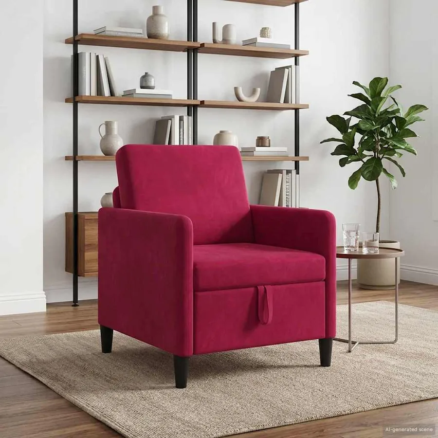 Sofa avec rangement Bordeaux 72 x 78 x 87 cm Polyester