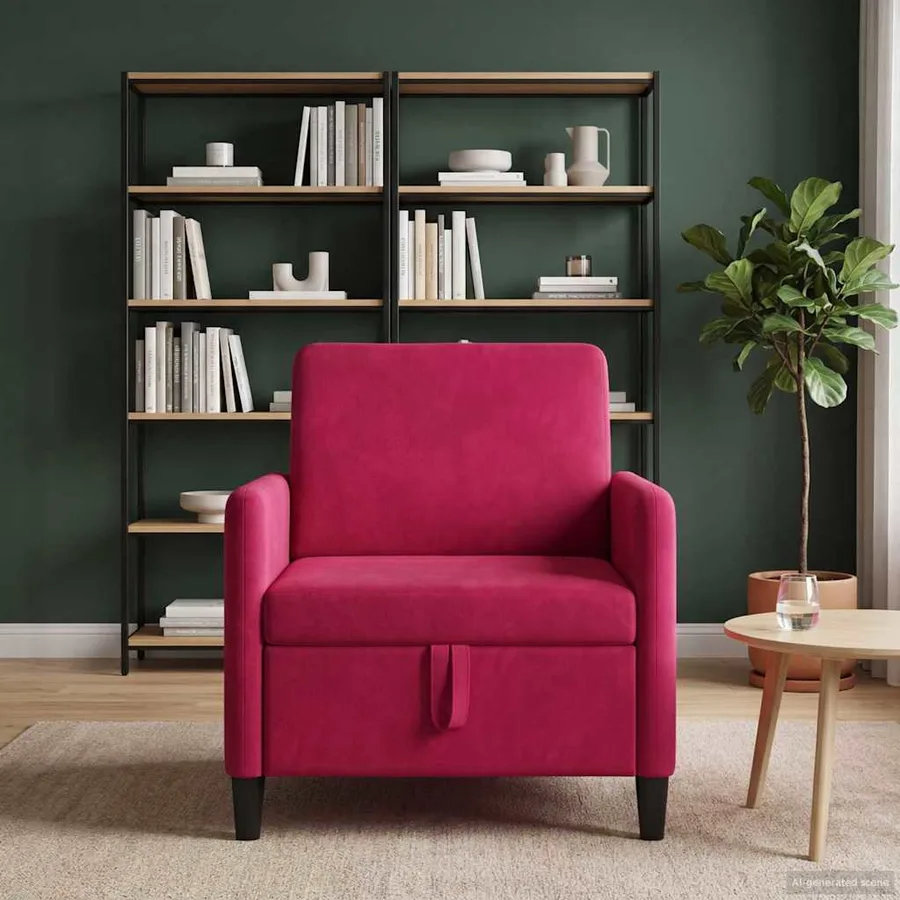 Sofa avec rangement Bordeaux 72 x 78 x 87 cm Polyester - 3
