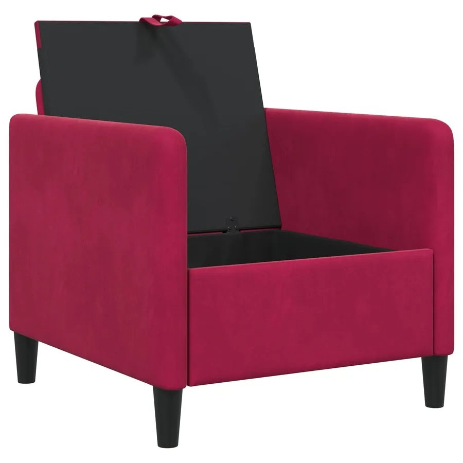 Sofa avec rangement Bordeaux 72 x 78 x 87 cm Polyester - 4