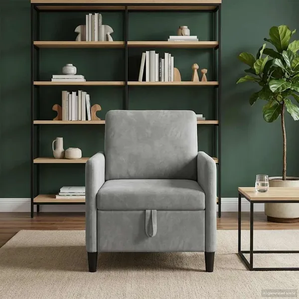 Sofa avec rangement Gris clair 72 x 78 x 87 cm Polyester