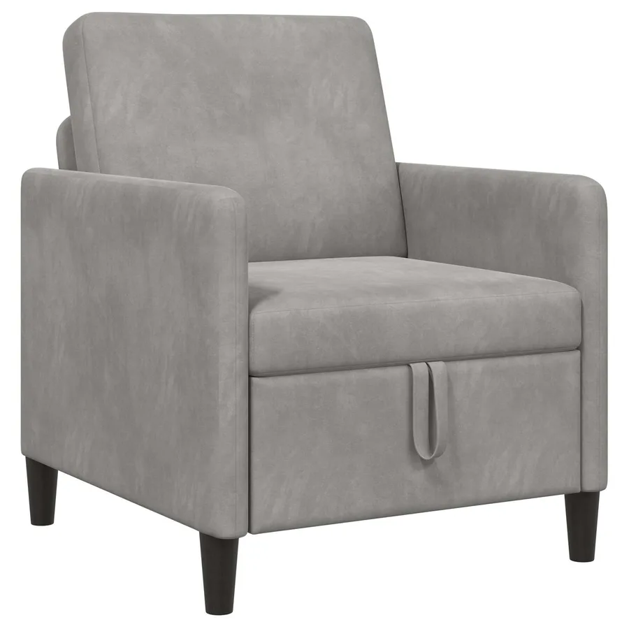 Sofa avec rangement Gris clair 72 x 78 x 87 cm Polyester - 2