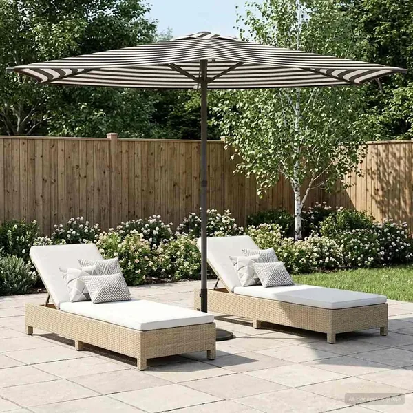 Parasol de jardin 270 x 270 cm Polyester Rectangulaire