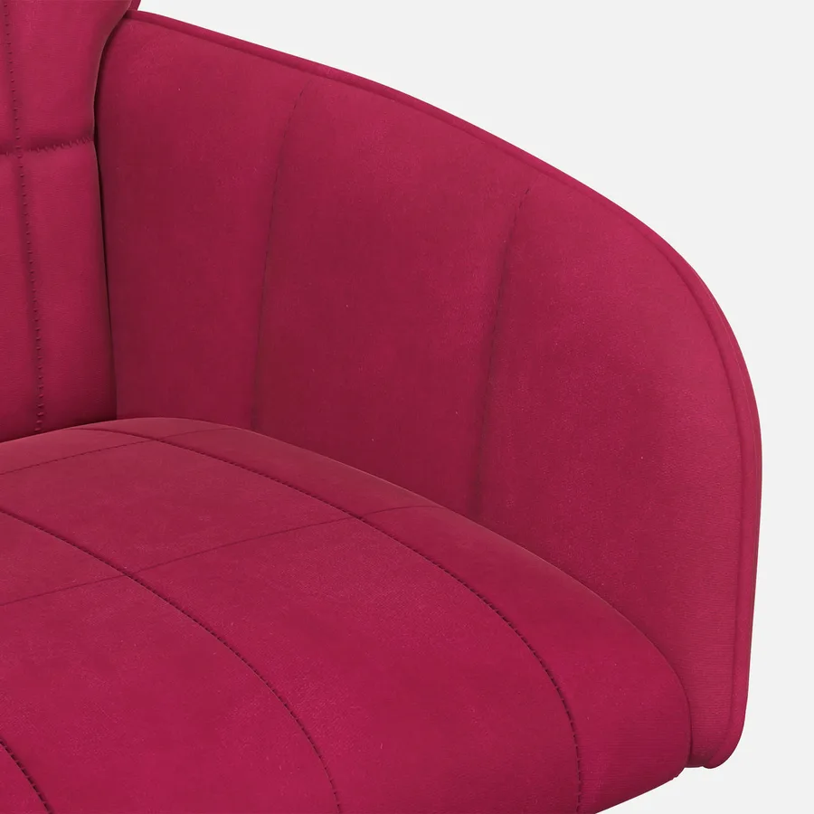 Chaises de salle à manger 4 pcs Velours Bordeaux - 6