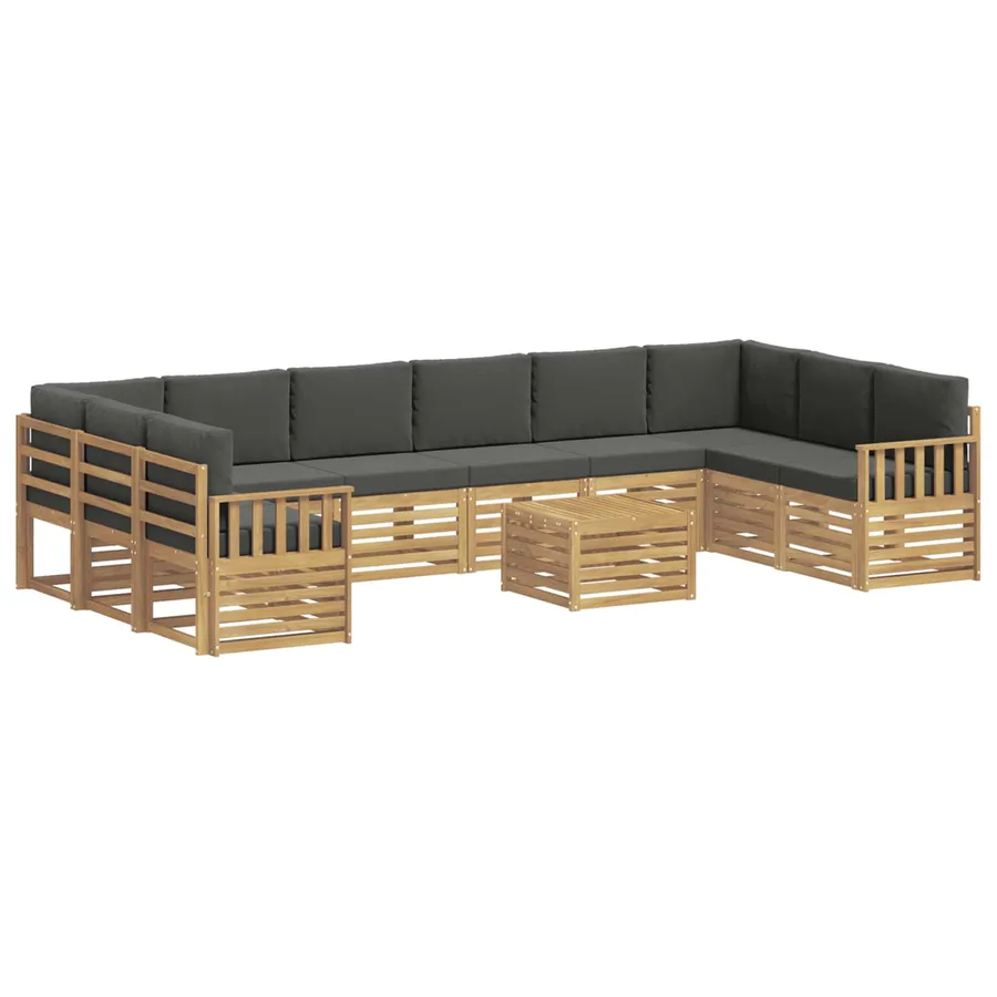Ensemble de canapés d'extérieur 8 pcs Blanc et Anthracite - 2