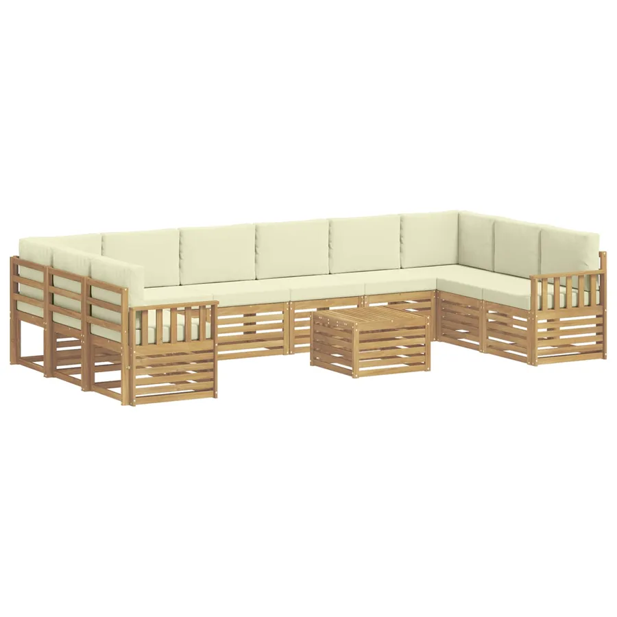 Ensemble de canapés d'extérieur 8 pcs Blanc et Crème - 2