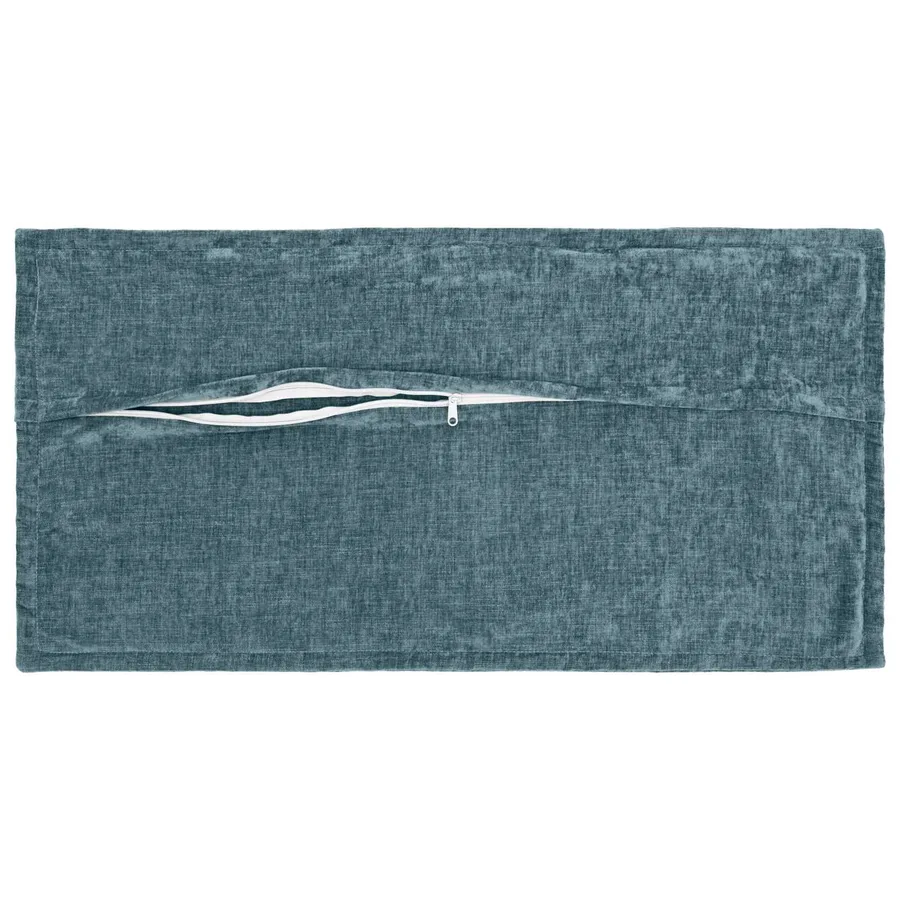Housse de coussin 2 pcs HOUTEN Bleu 40 x 80 cm Tissu Chenille - 3