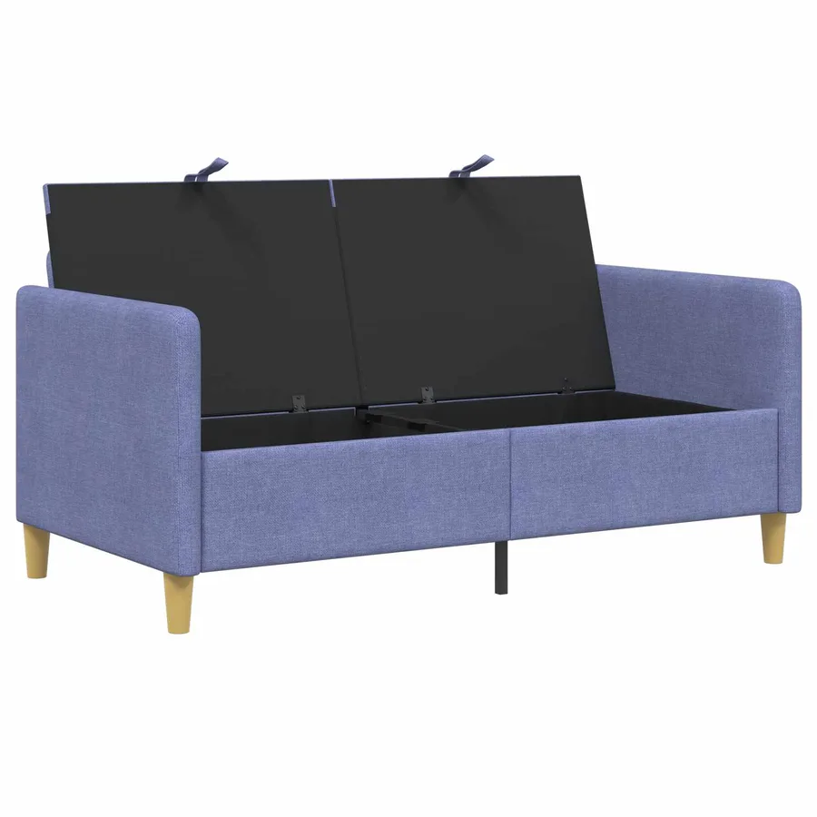 Sofa avec rangement Bleu denim 152 x 78 x 87 cm Polyester - 4