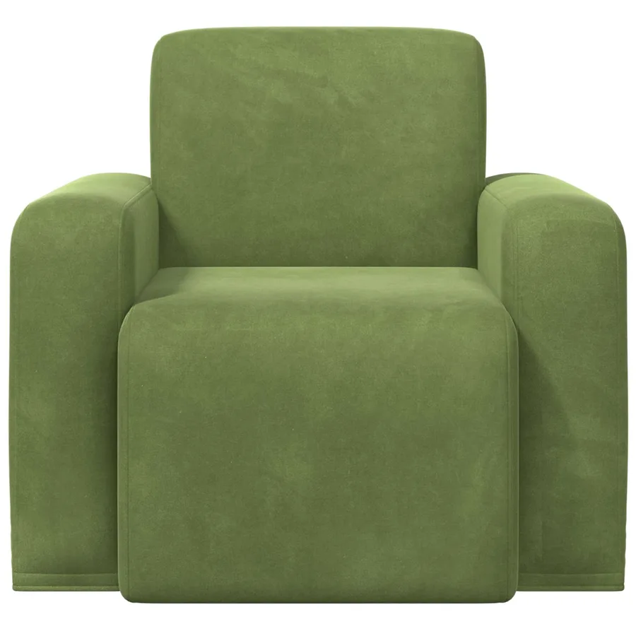 Fauteuil Vert clair Velours - 3
