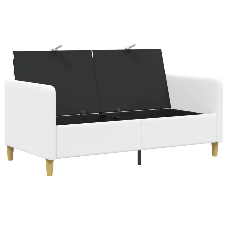 Sofa avec rangement Blanc 152 x 78 x 87 cm Polyester - 4