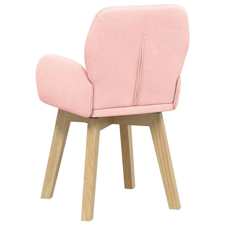 Chaises de salle à manger 6 pcs Bouclé Rose 59 x 57 x 85 cm - 5