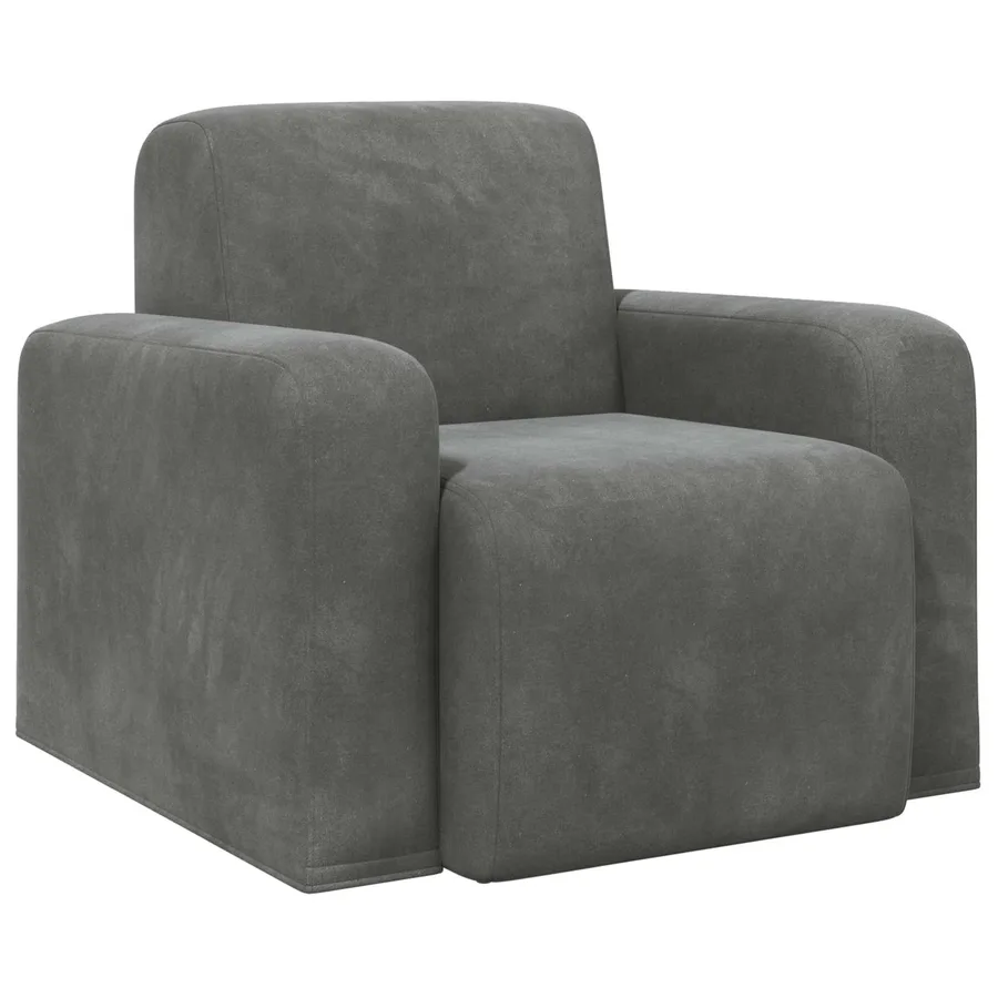 Fauteuil Gris foncé Velours - 2