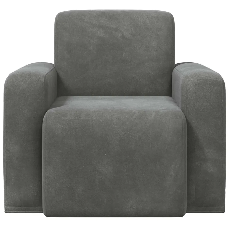 Fauteuil Gris foncé Velours - 3