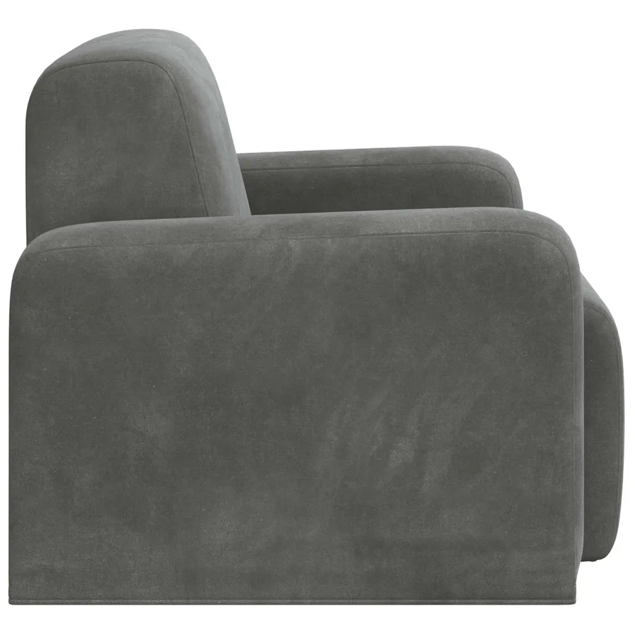 Fauteuil Gris foncé Velours - 4