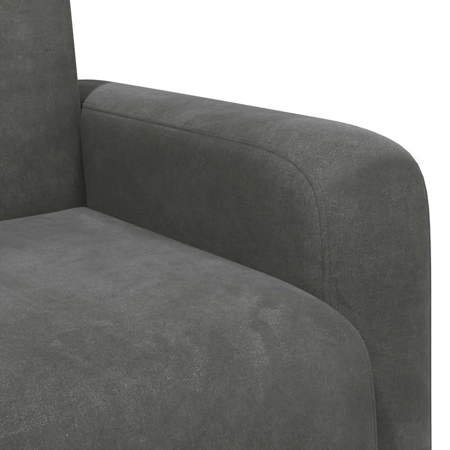 Fauteuil Gris foncé Velours - 6
