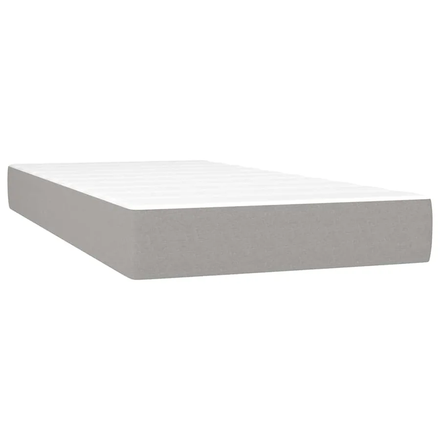 Sommier à lattes de lit avec matelas Gris clair 80x200 cm Tissu - 5