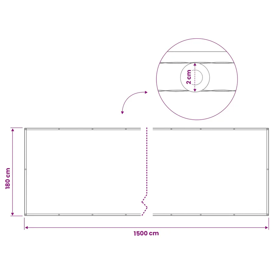 Écran de confidentialité pour balcon 1,8 x 15 m - 7
