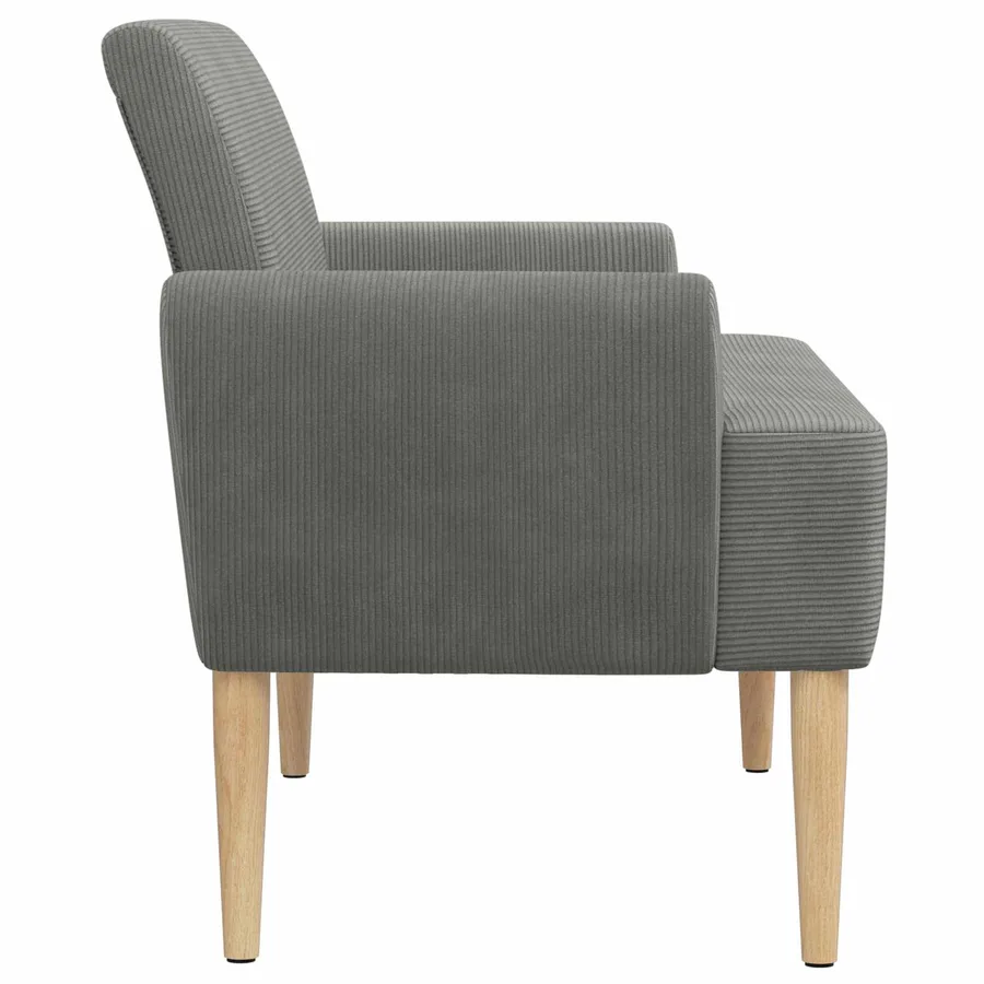 Canapé love seat avec capitonnage en boutons Gris foncé - 4