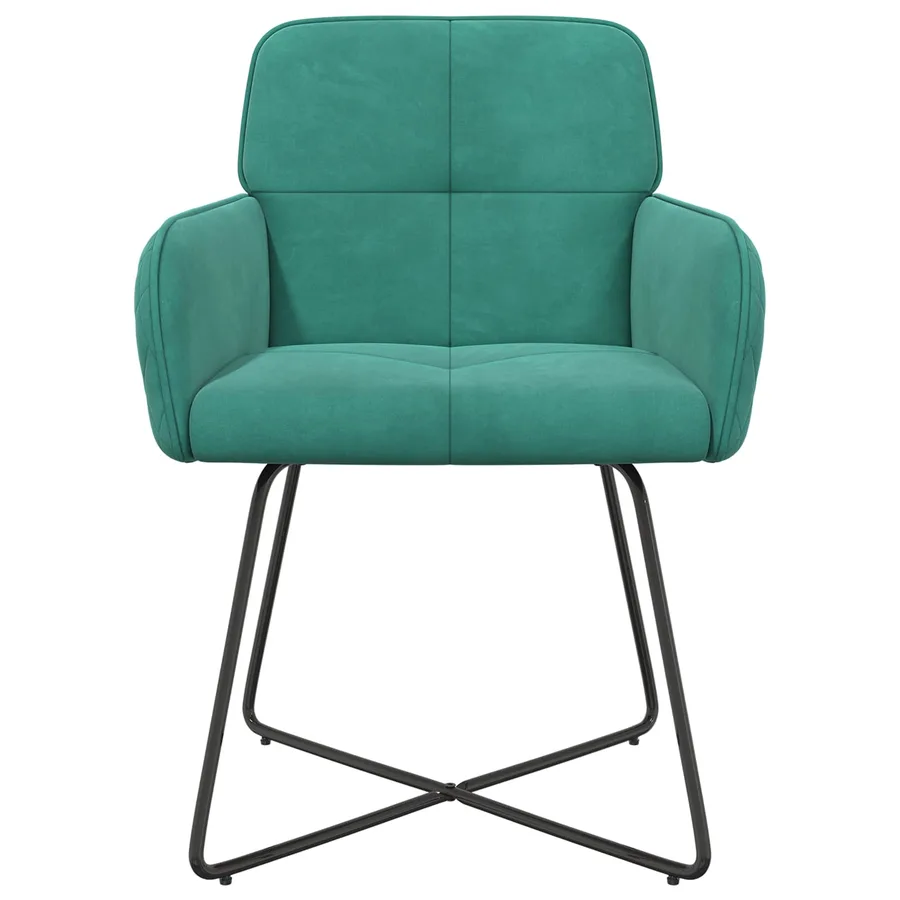 Chaises de salle à manger 2 pcs Velours Turquoise - 3