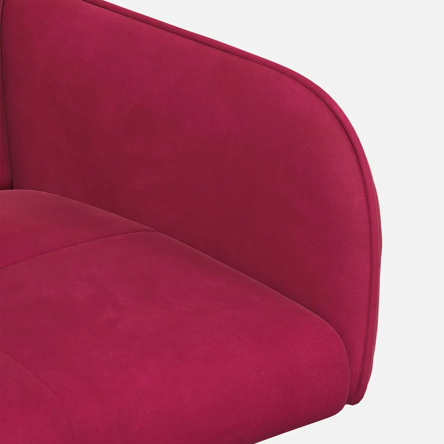 Chaises de salle à manger 4 pcs Velours Bordeaux - 6