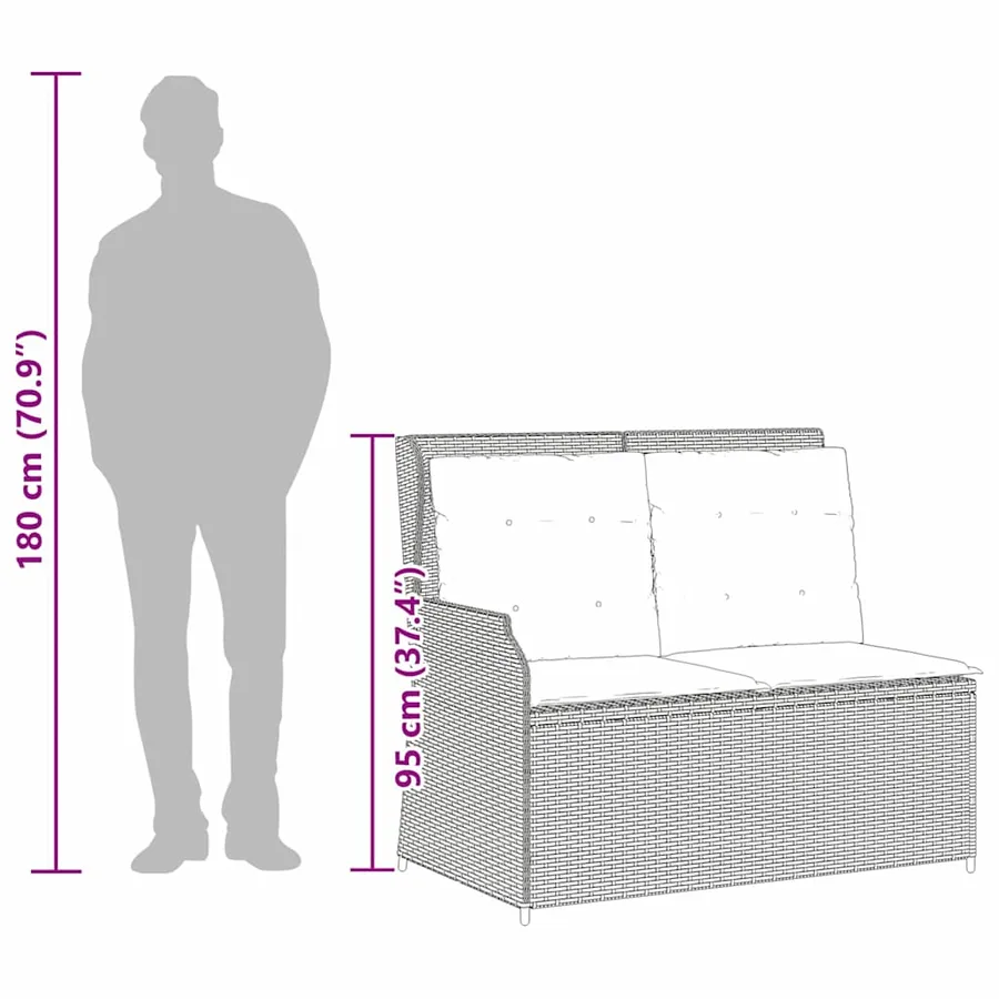 Banc de jardin Gris polyrotin - 10