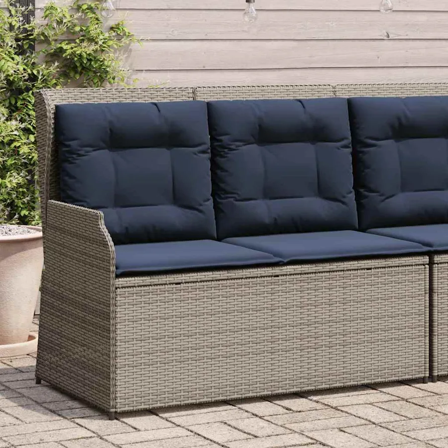 Banc de jardin Gris polyrotin - 3