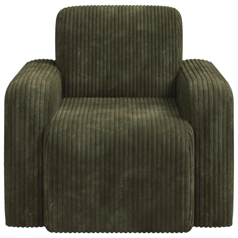 Fauteuil Vert velours côtelé - 2