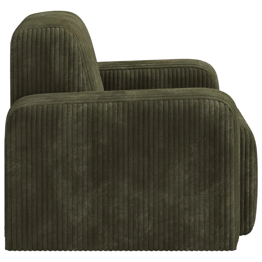 Fauteuil Vert velours côtelé - 3