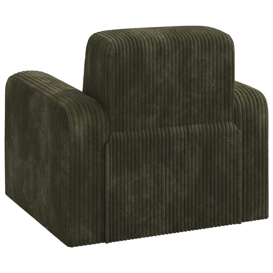 Fauteuil Vert velours côtelé - 4