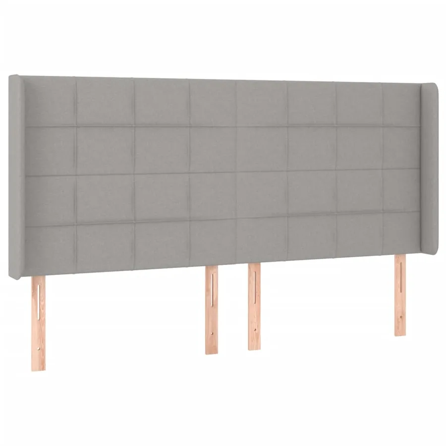 Sommier à lattes de lit matelas LED Gris clair 160x200 cm Tissu - 7