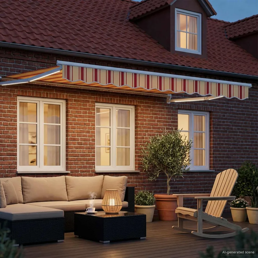 Auvent rétractable électrique Multicolore 3 x 2 m - 3