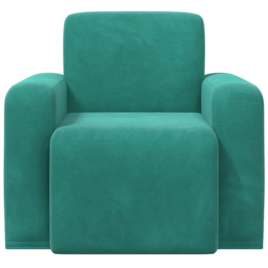 Fauteuil Turquoise Velours - 3